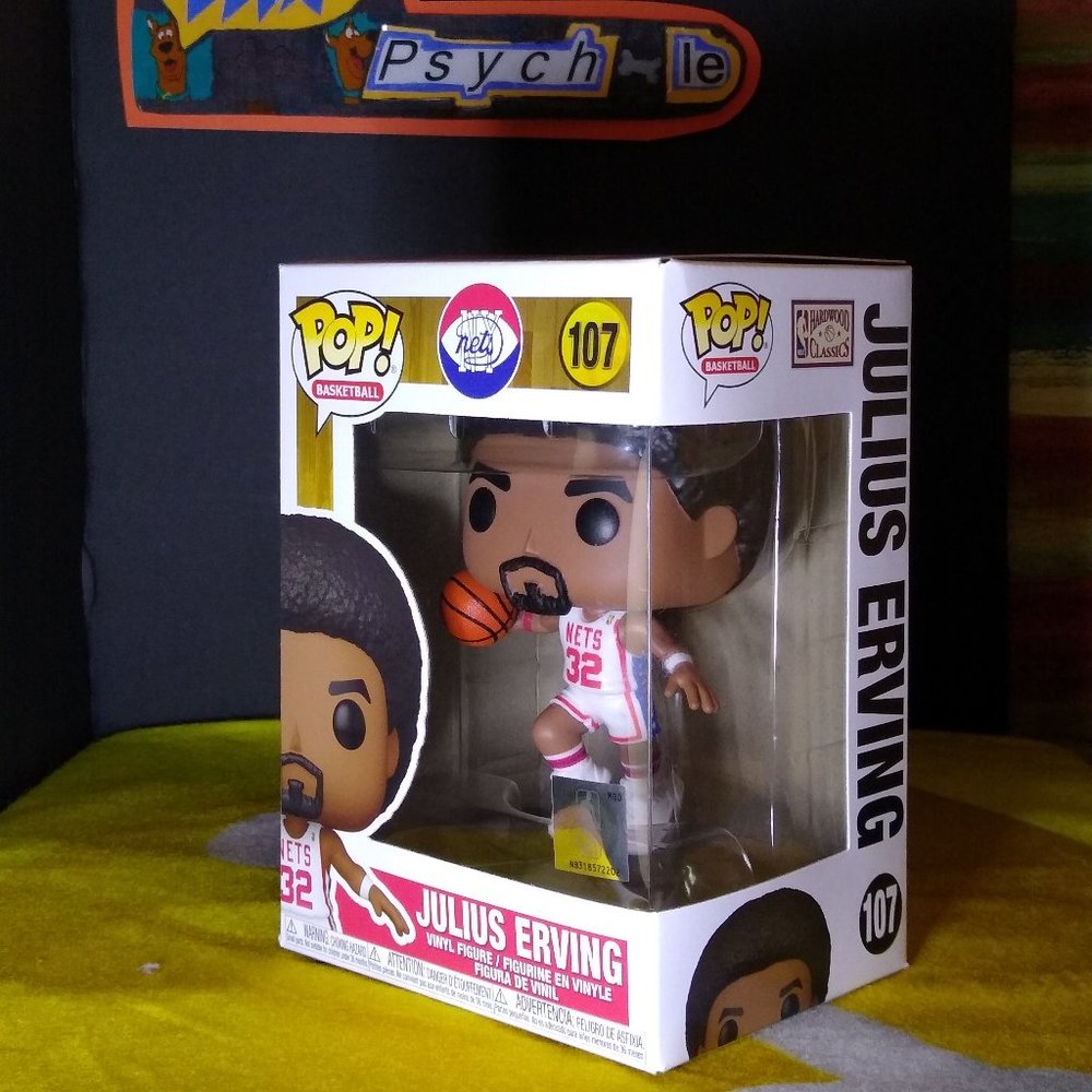 Julius Erving New Jersey Nets Hardwood Classics NBA Dr J Funko Pop  107 NIB